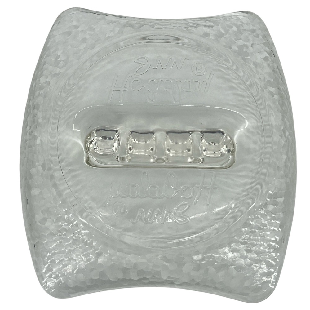 Vintage Holiday Inn Clear Glass Ashtray 4 Slot Pebbled Textured Hotel Motel MCM